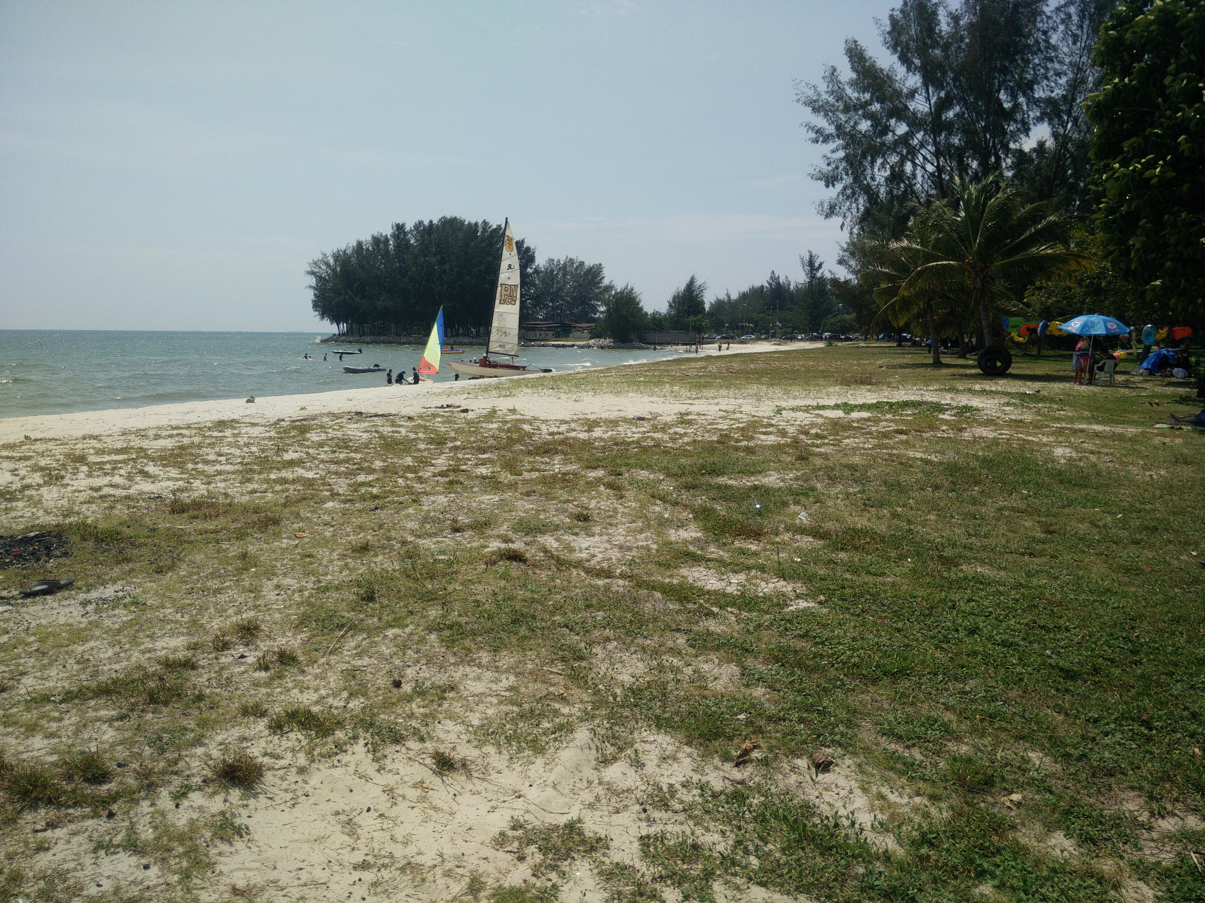 Beach beside Bayu Beach Resort in Port Dickson